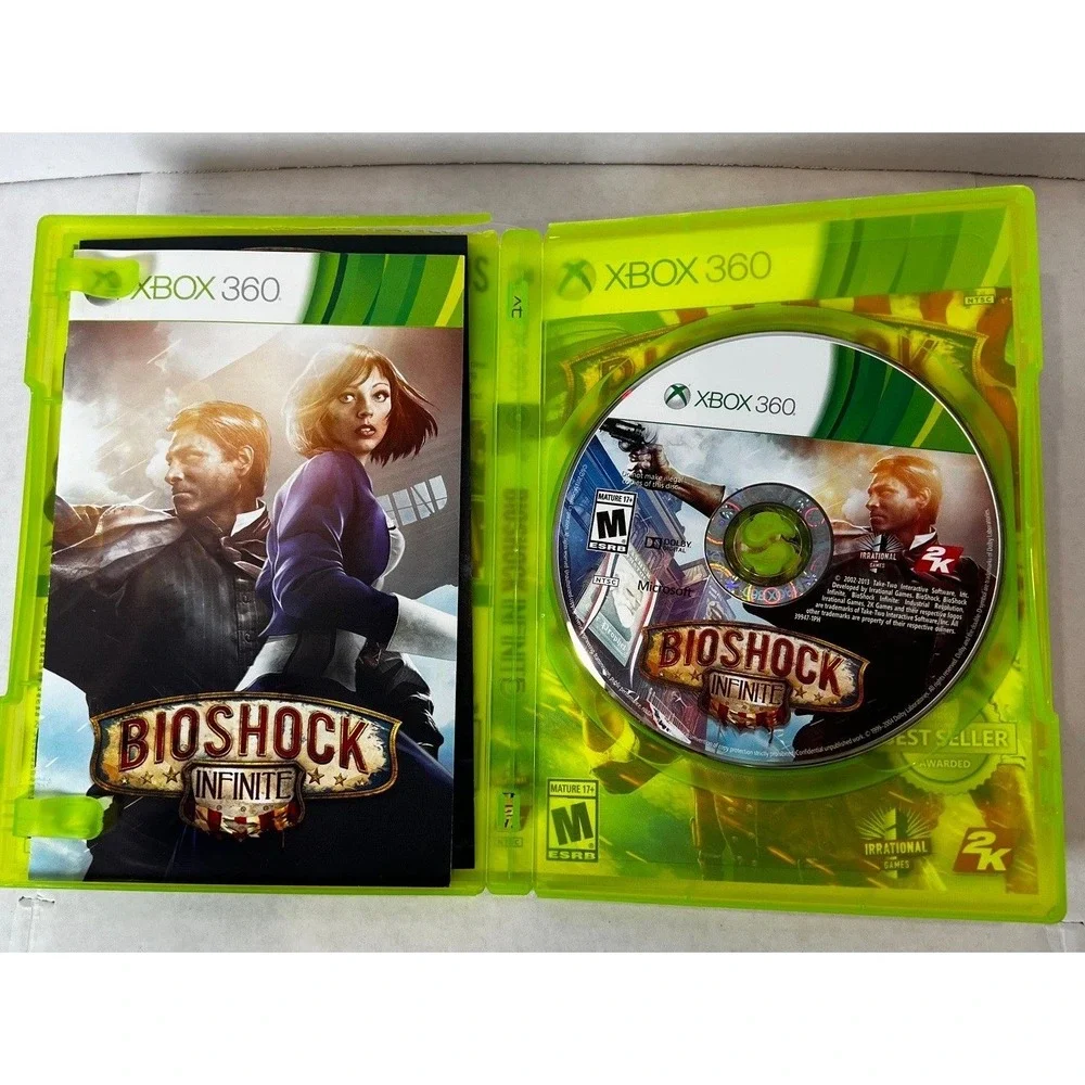 BioShock Infinite Xbox 360 Game CIB with Manual Reversible Cover Art 2K Games